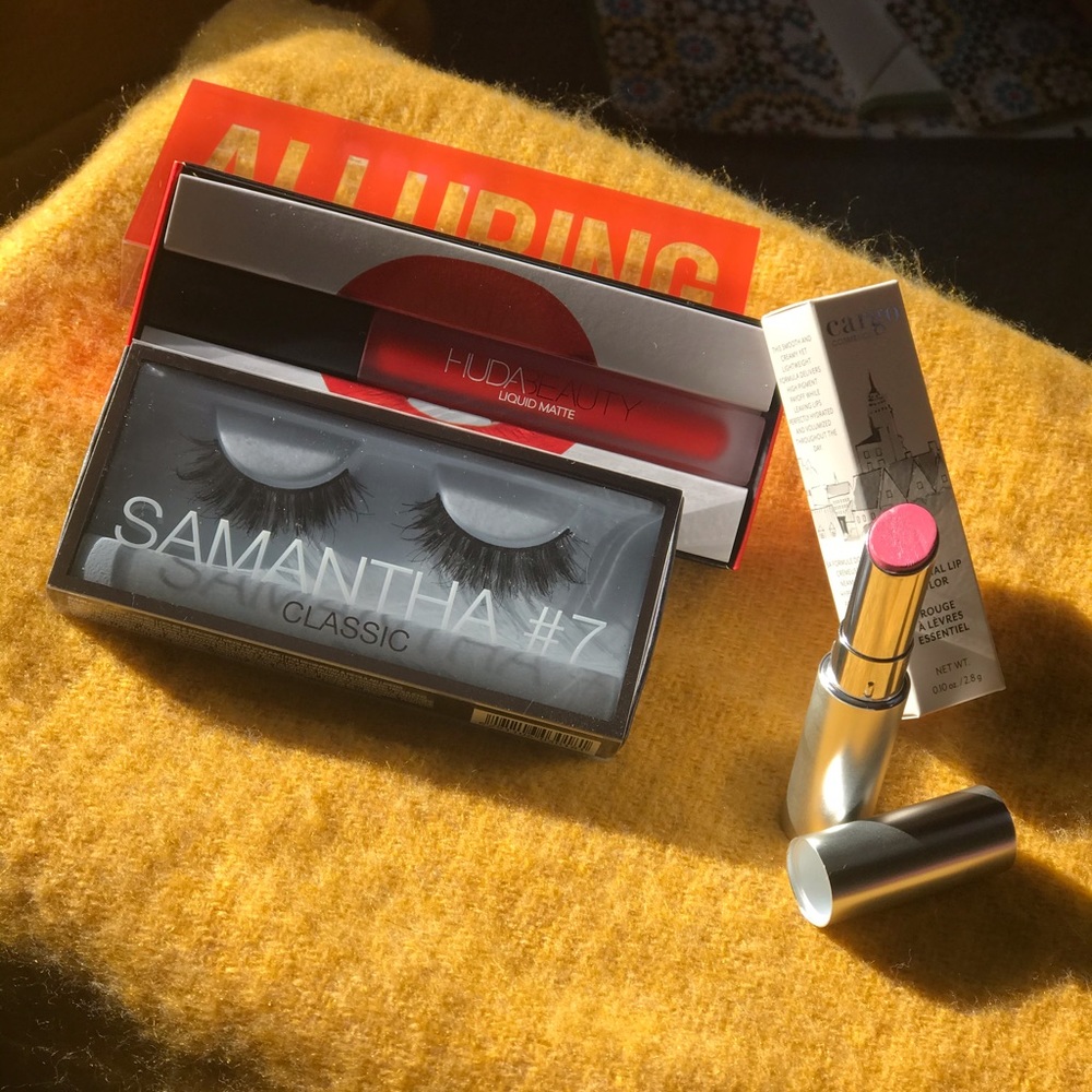 Huda Lipstick, Cargo Lipstick & Huda Eyelashes